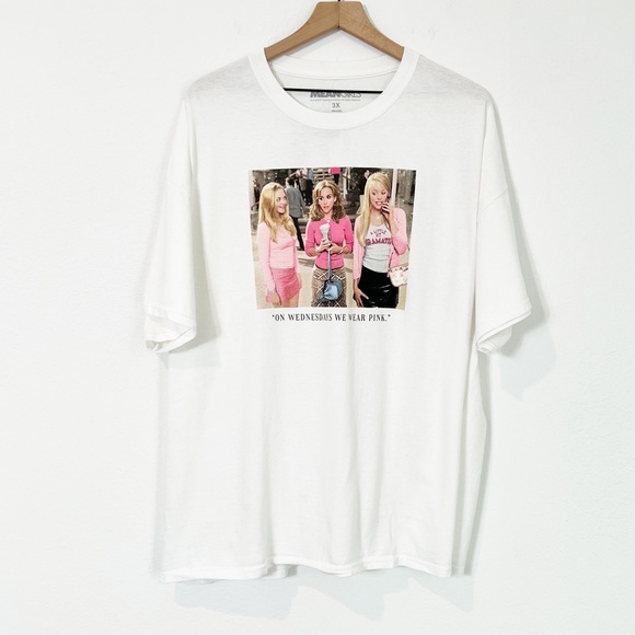 Forever 21 Tops - FOREVER 21 MEAN GIRLS GRAPHIC WHITE TEE SHIRT 100% COTTON PLUS SIZE 3X NEW